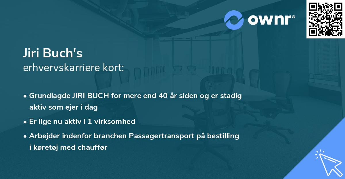 Jiri Buch's erhvervskarriere kort