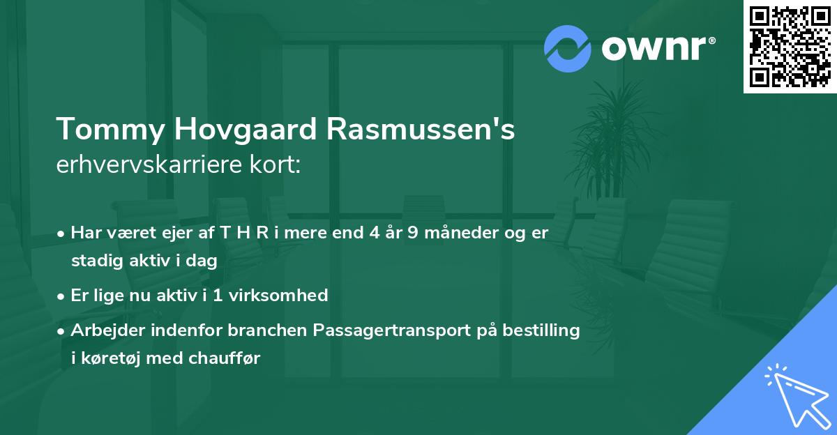 Tommy Hovgaard Rasmussen's erhvervskarriere kort