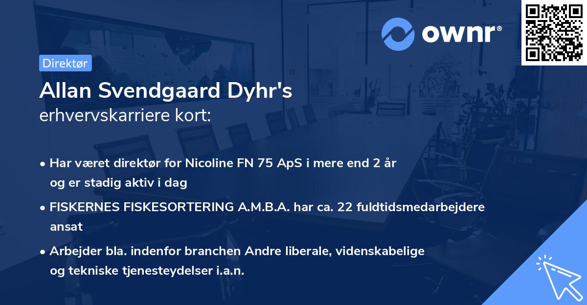 Allan Svendgaard Dyhr's erhvervskarriere kort