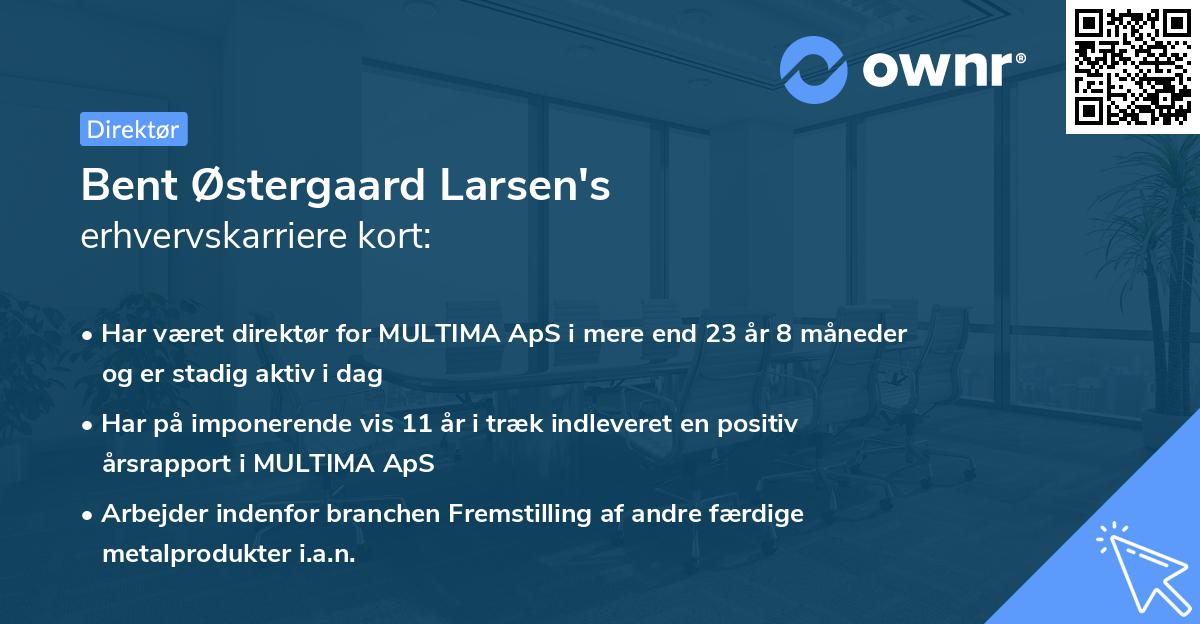Bent Østergaard Larsen's erhvervskarriere kort