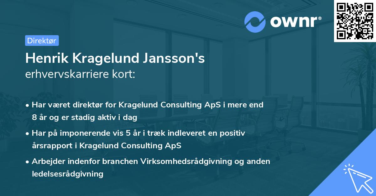 Henrik Kragelund Jansson's erhvervskarriere kort