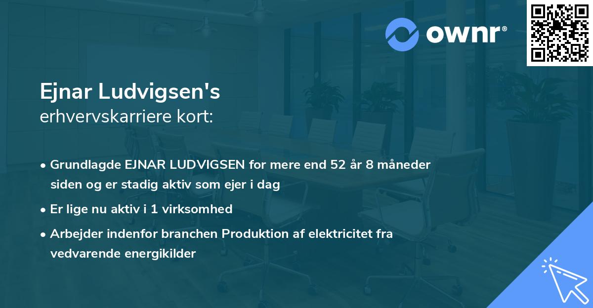 Ejnar Ludvigsen's erhvervskarriere kort