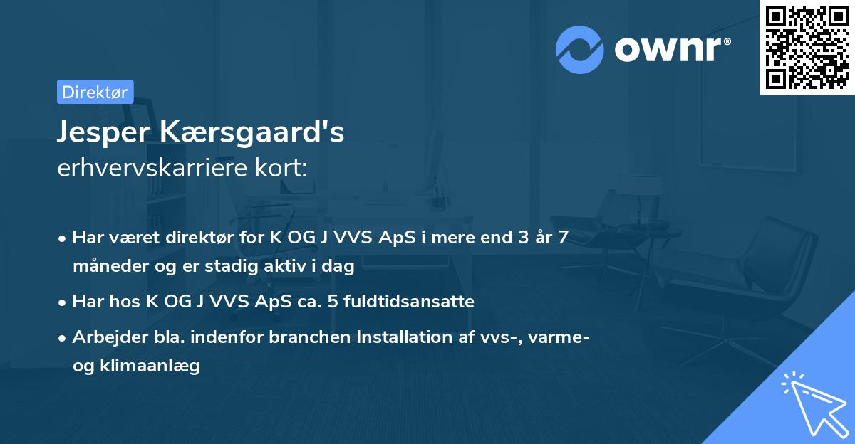 Jesper Kærsgaard's erhvervskarriere kort