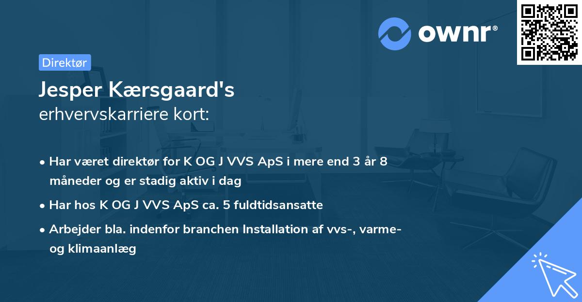 Jesper Kærsgaard's erhvervskarriere kort