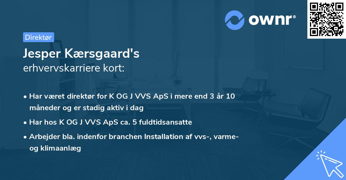Jesper Kærsgaard's erhvervskarriere kort
