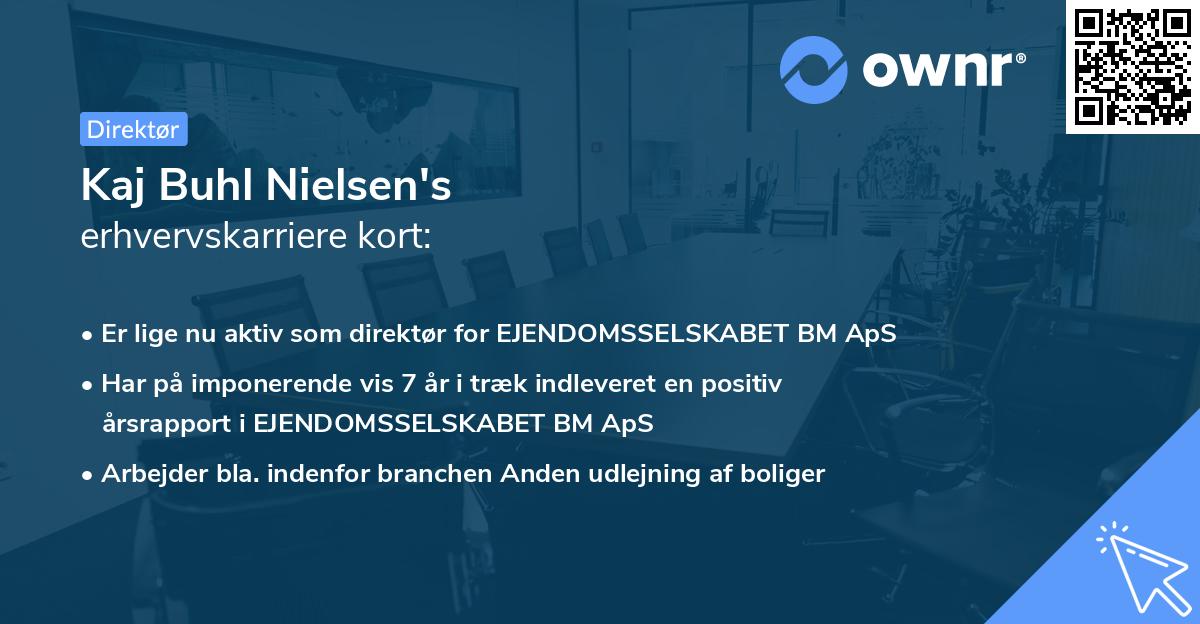 Kaj Buhl Nielsen's erhvervskarriere kort