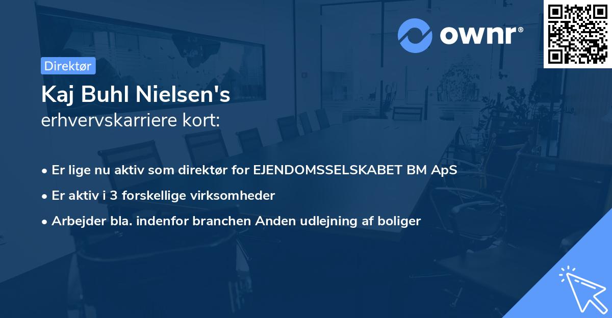 Kaj Buhl Nielsen's erhvervskarriere kort