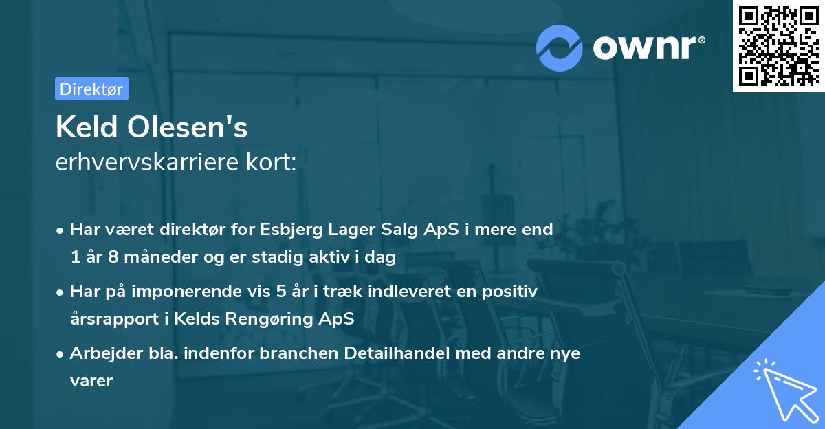Keld Olesen's erhvervskarriere kort