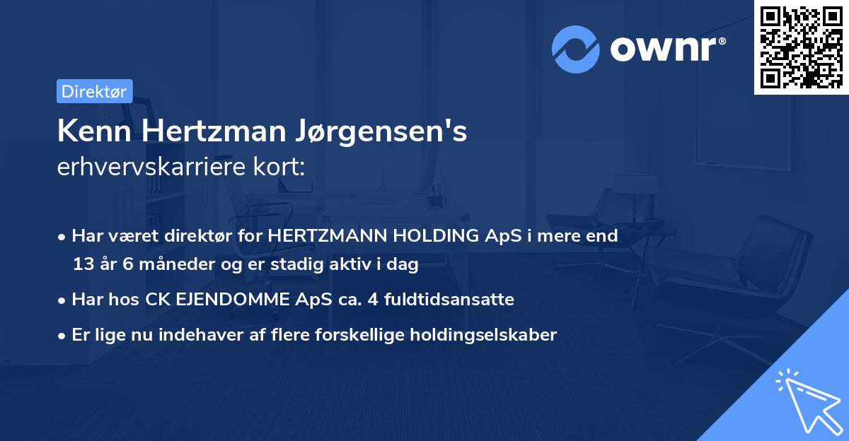 Kenn Hertzman Jørgensen's erhvervskarriere kort