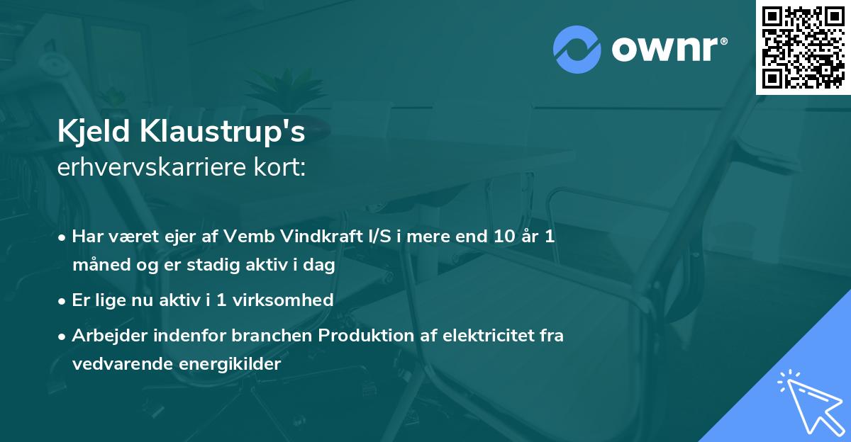 Kjeld Klaustrup's erhvervskarriere kort