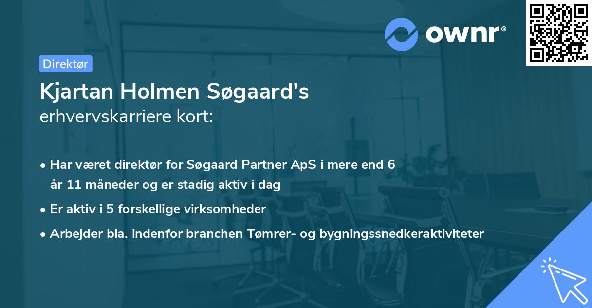 Kjartan Holmen Søgaard's erhvervskarriere kort