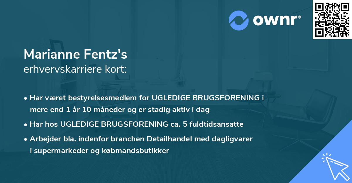 Marianne Fentz's erhvervskarriere kort