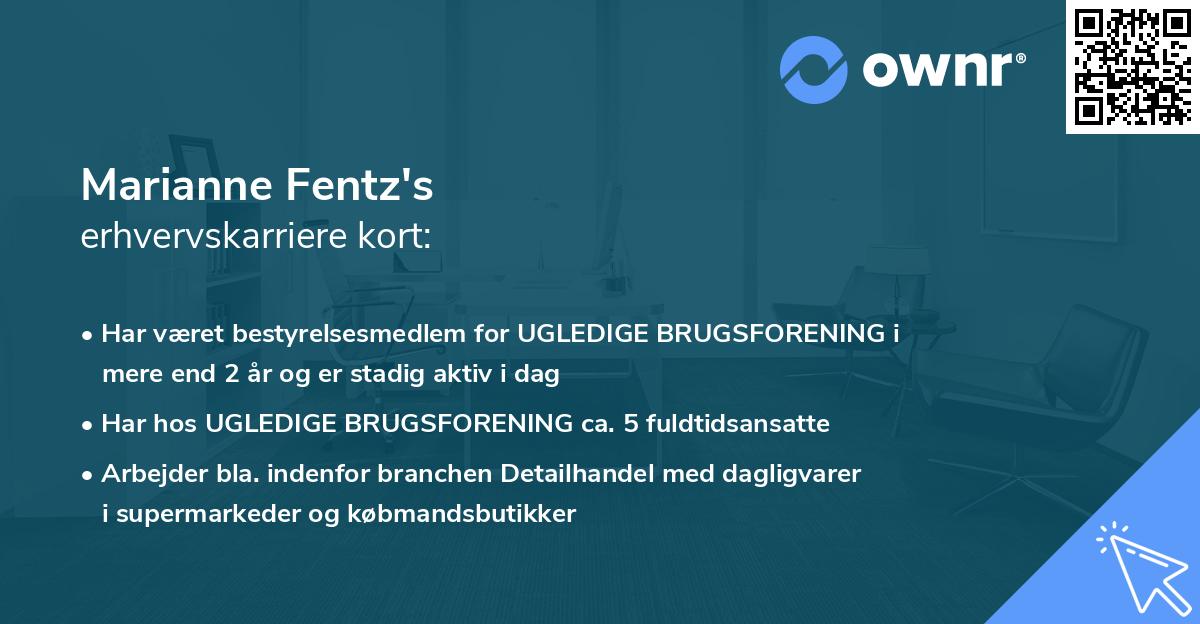 Marianne Fentz's erhvervskarriere kort