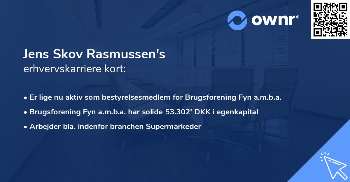 Jens Skov Rasmussen's erhvervskarriere kort