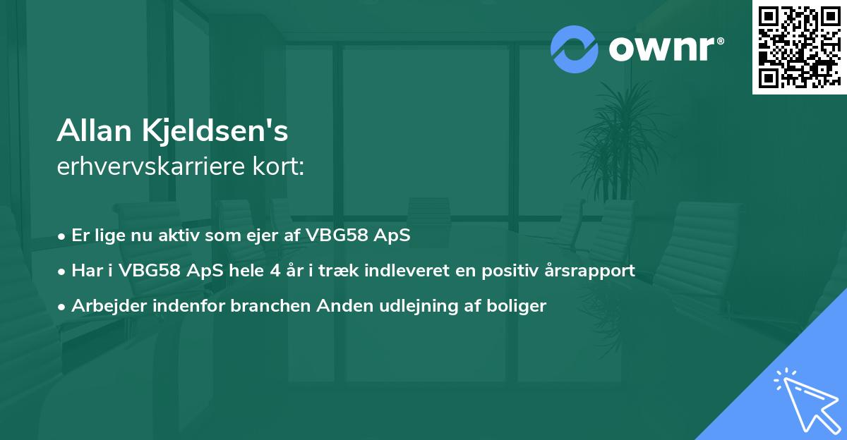 Allan Kjeldsen's erhvervskarriere kort