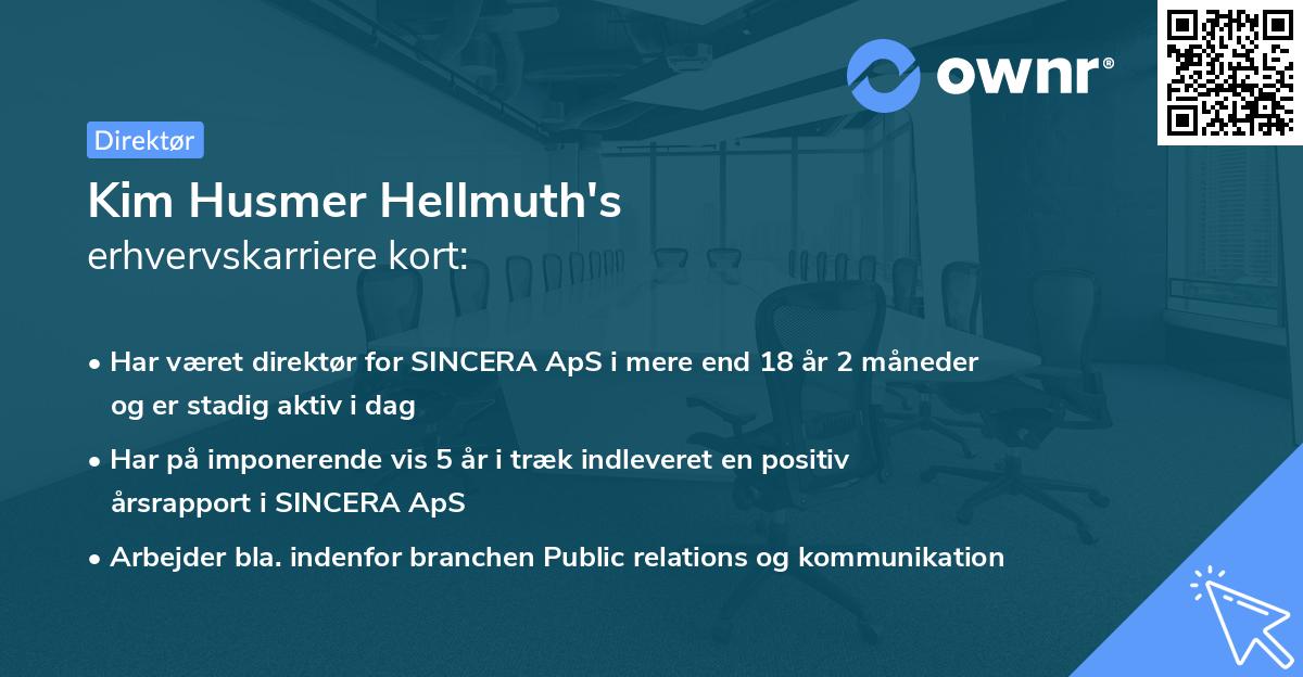 Kim Husmer Hellmuth's erhvervskarriere kort