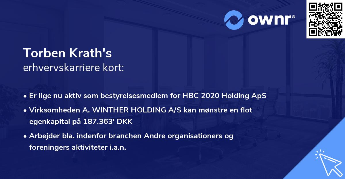 Torben Krath's erhvervskarriere kort