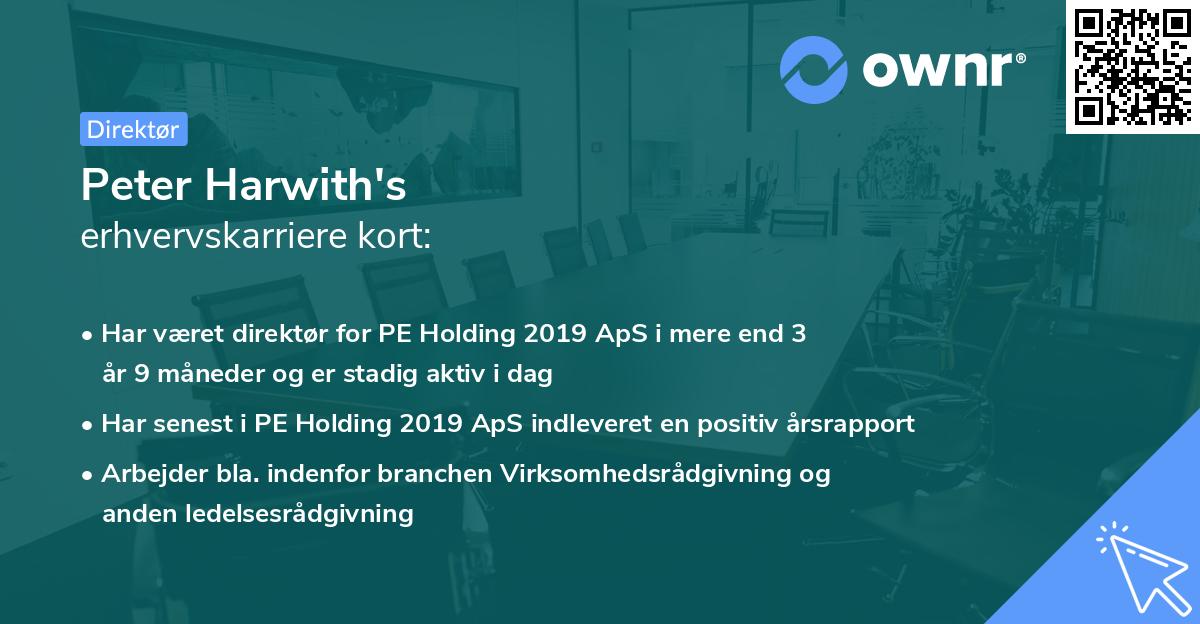 Peter Harwith's erhvervskarriere kort
