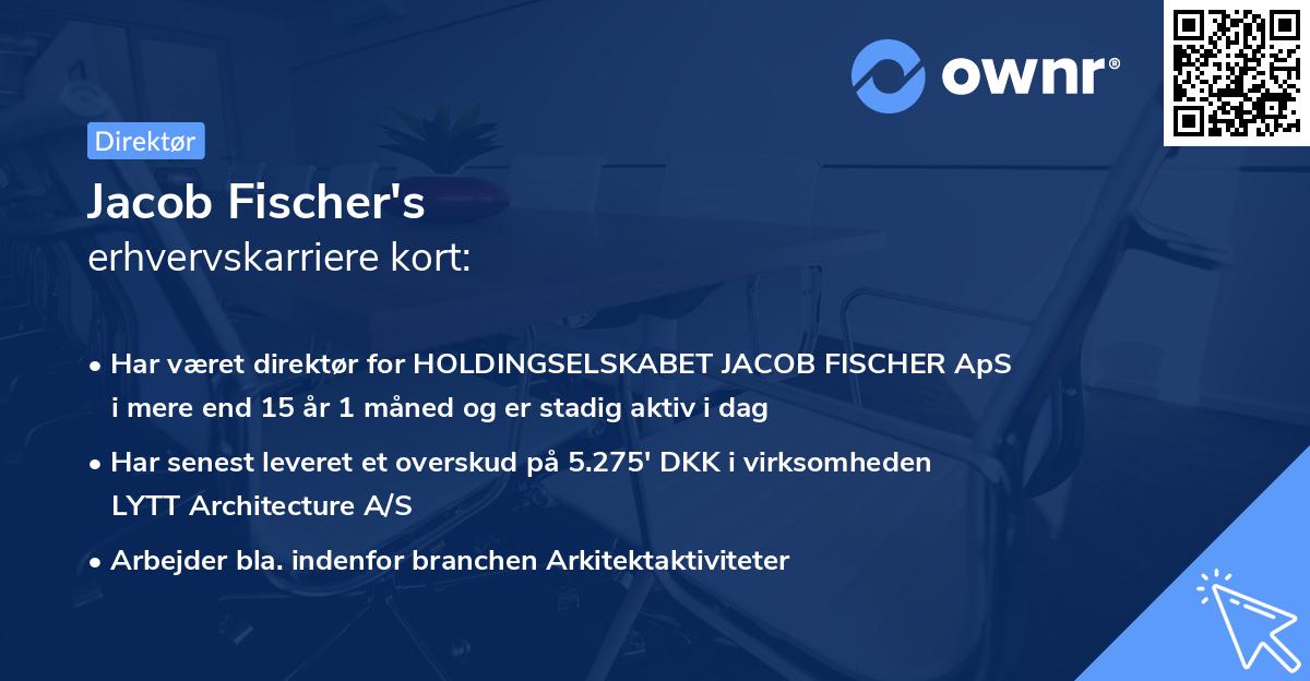Jacob Fischer's erhvervskarriere kort