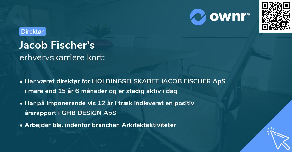 Jacob Fischer's erhvervskarriere kort