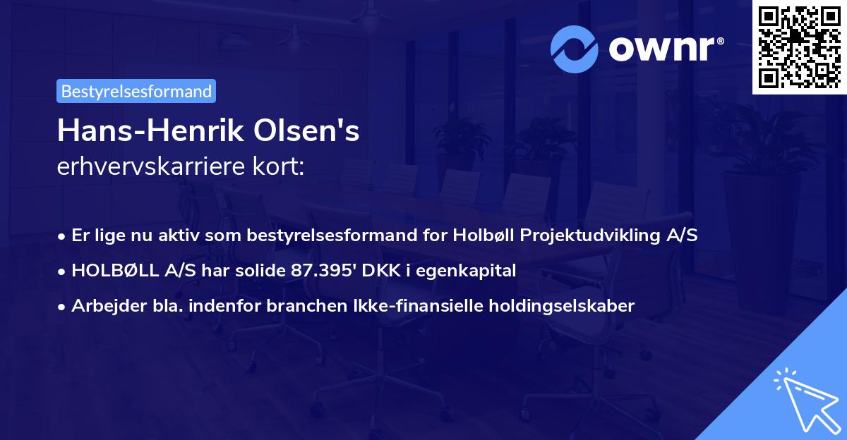 Hans-Henrik Olsen's erhvervskarriere kort
