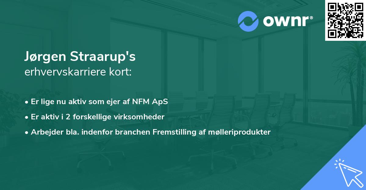 Jørgen Straarup's erhvervskarriere kort