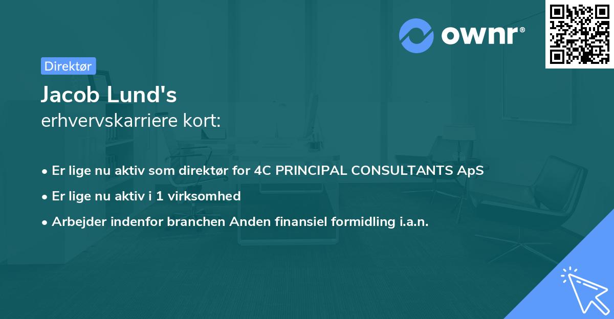 Jacob Lund's erhvervskarriere kort