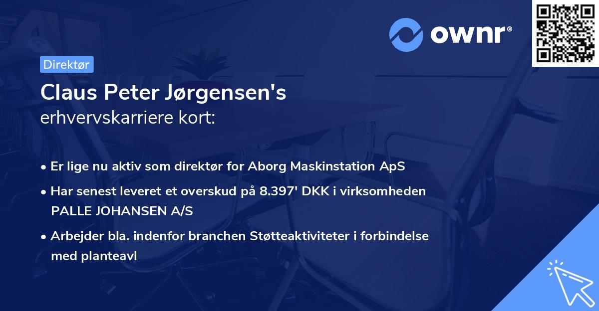 Claus Peter Jørgensen's erhvervskarriere kort