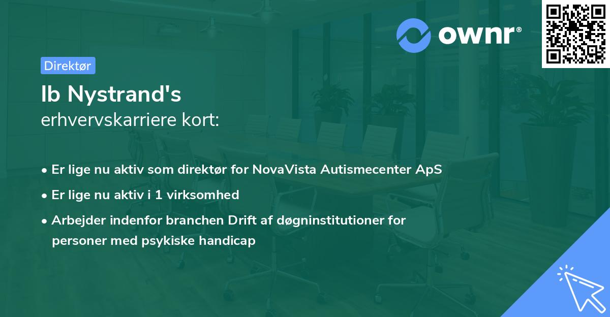 Ib Nystrand's erhvervskarriere kort