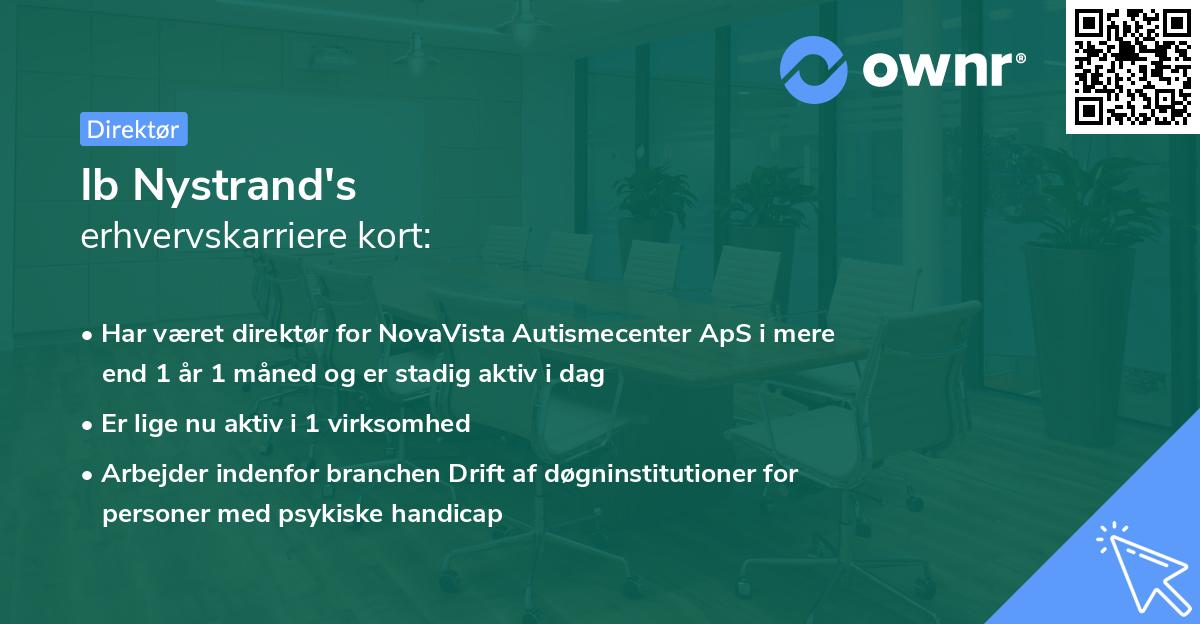 Ib Nystrand's erhvervskarriere kort