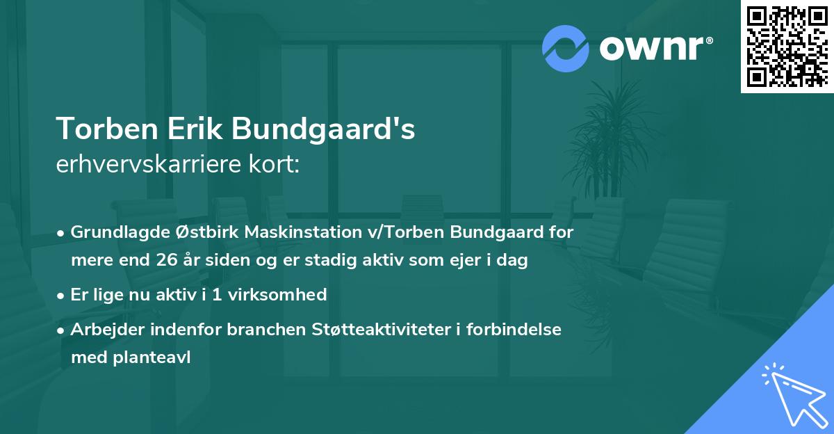 Torben Erik Bundgaard's erhvervskarriere kort