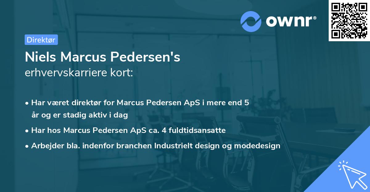 Niels Marcus Pedersen's erhvervskarriere kort