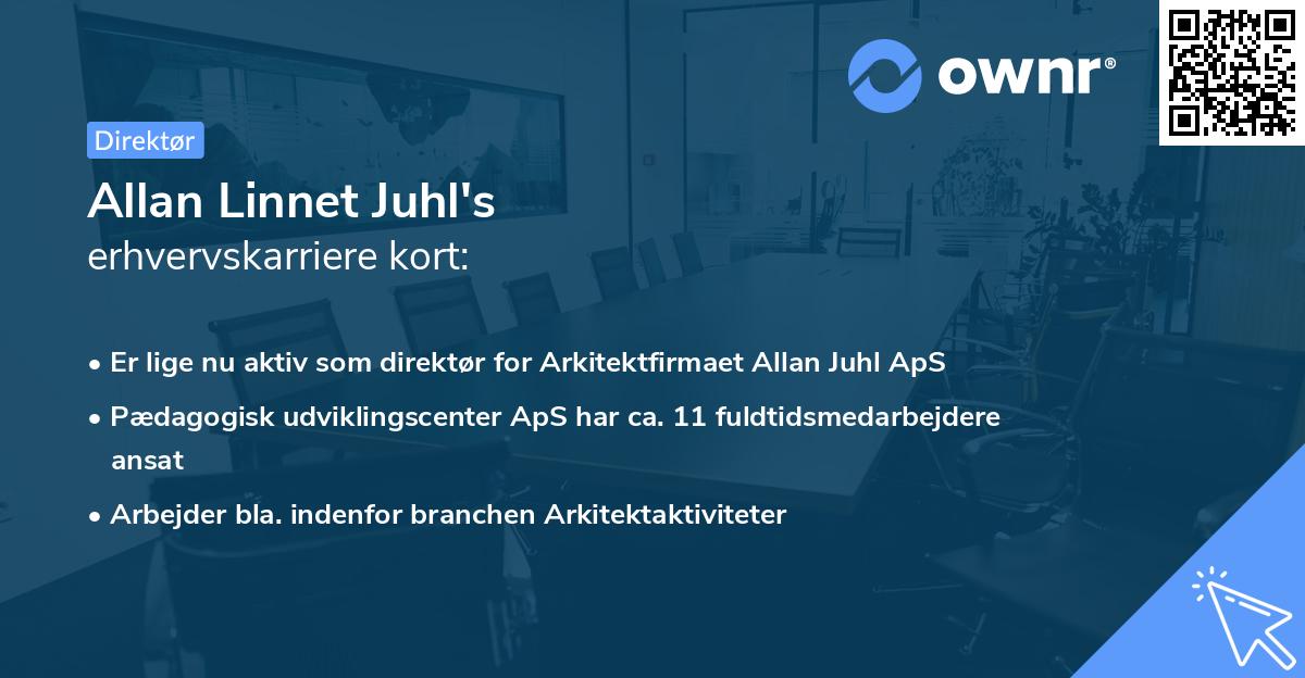 Allan Linnet Juhl's erhvervskarriere kort
