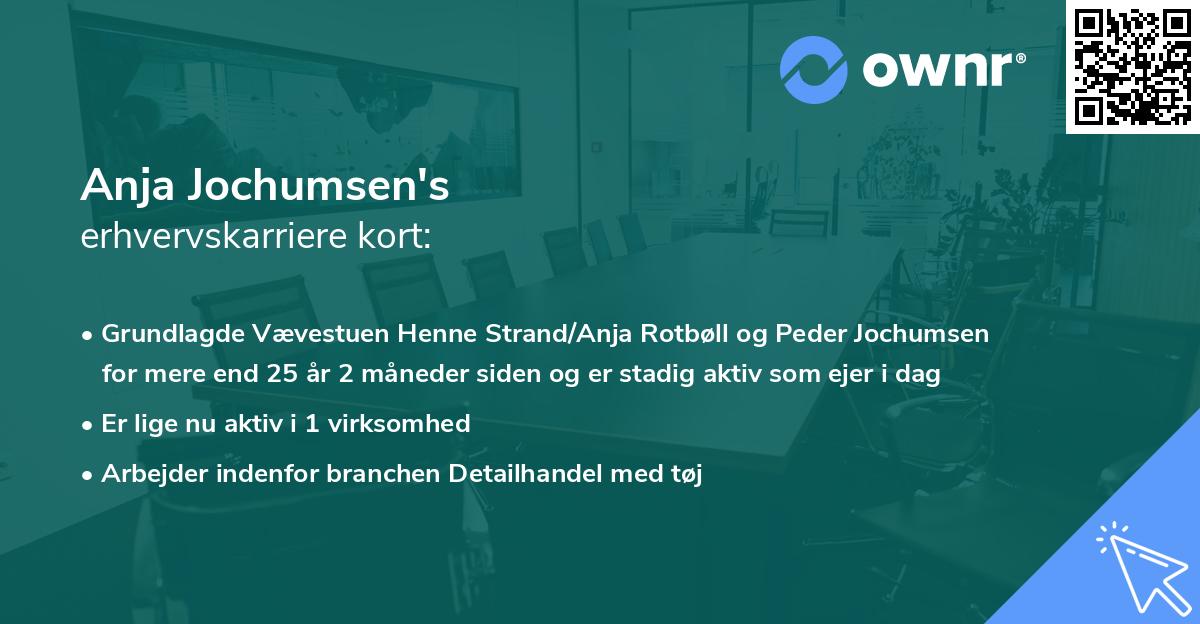 Anja Jochumsen's erhvervskarriere kort