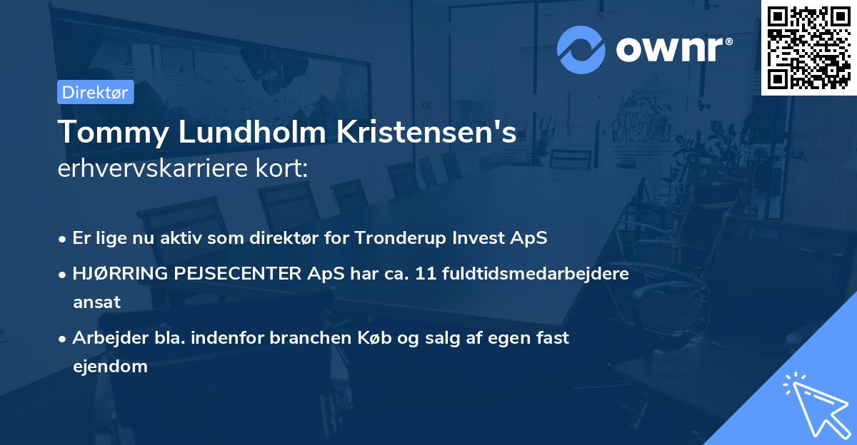 Tommy Lundholm Kristensen's erhvervskarriere kort