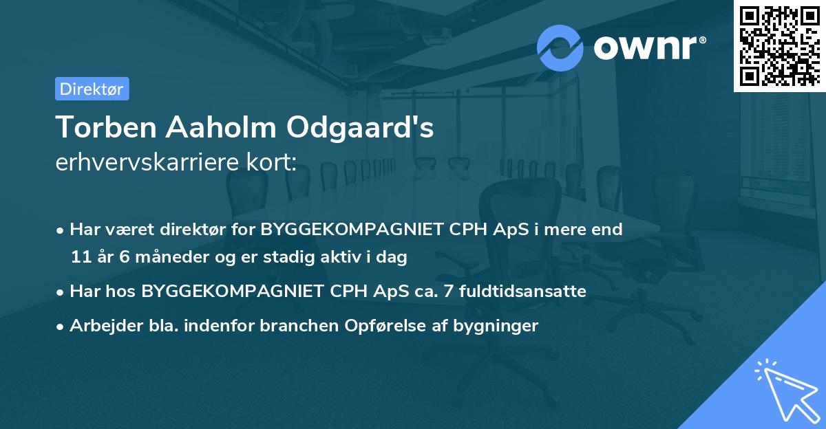 Torben Aaholm Odgaard's erhvervskarriere kort