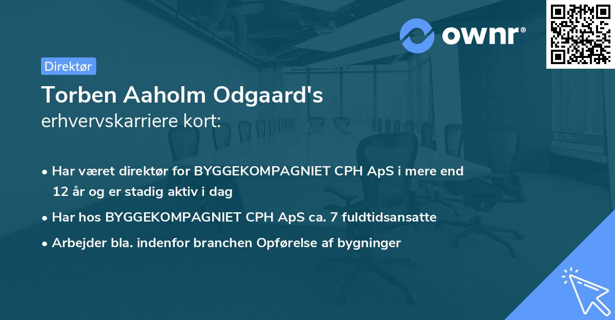 Torben Aaholm Odgaard's erhvervskarriere kort