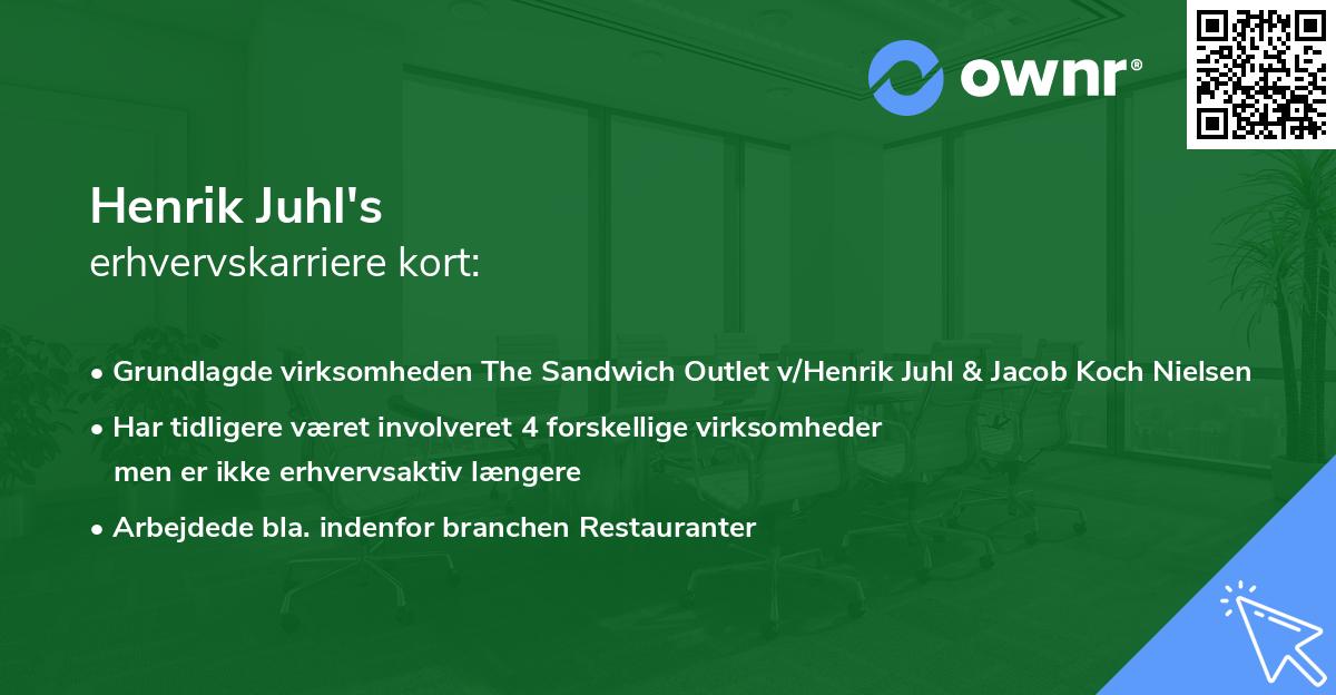 Henrik Juhl's erhvervskarriere kort