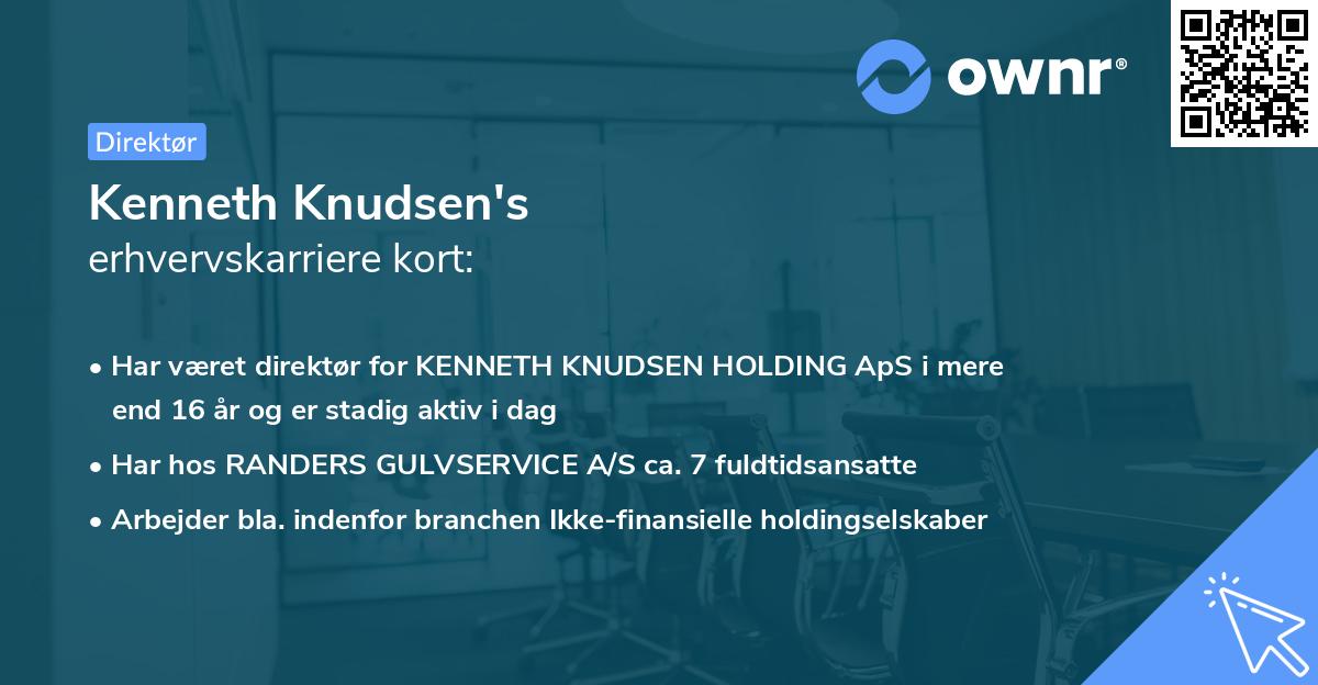 Kenneth Knudsen's erhvervskarriere kort