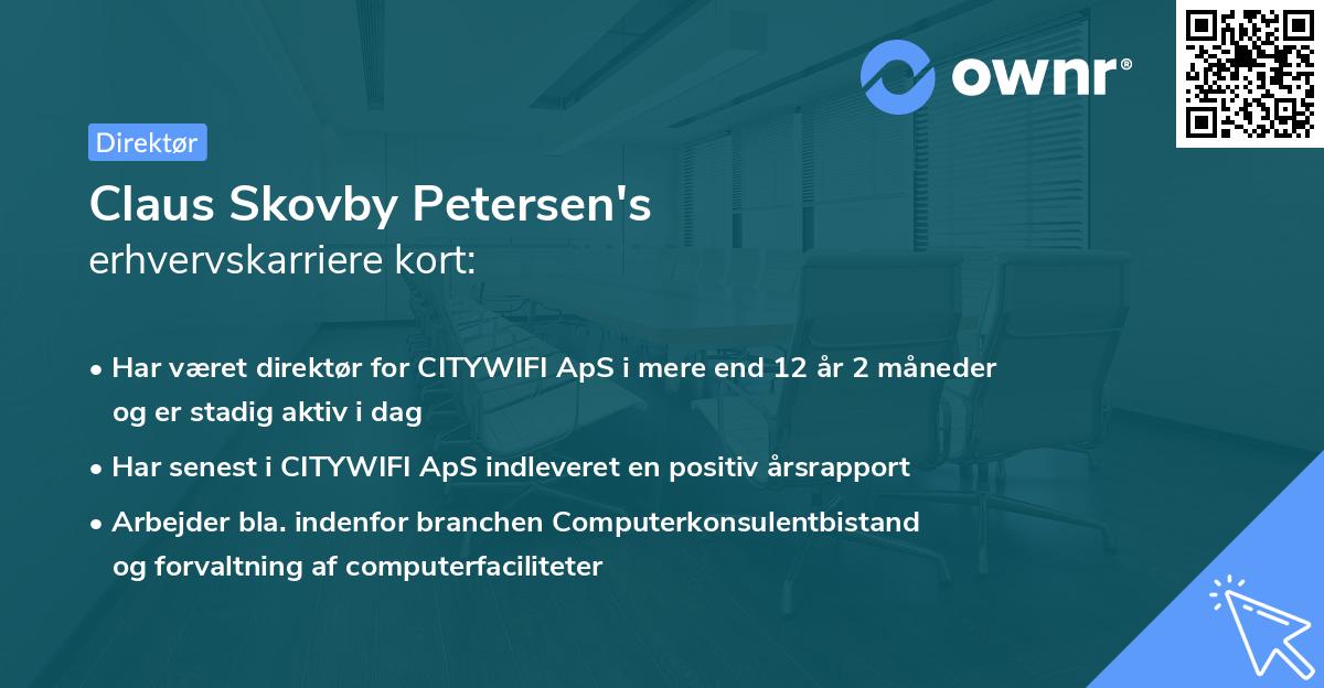 Claus Skovby Petersen's erhvervskarriere kort