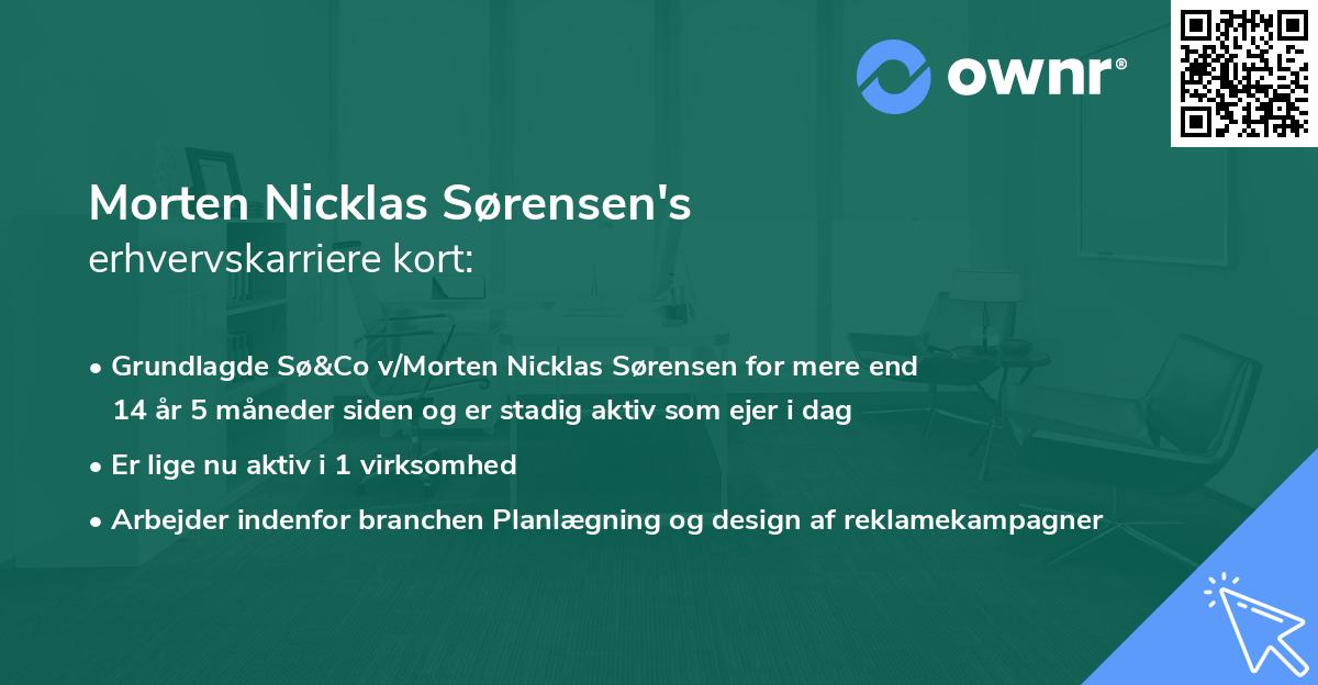 Morten Nicklas Sørensen's erhvervskarriere kort