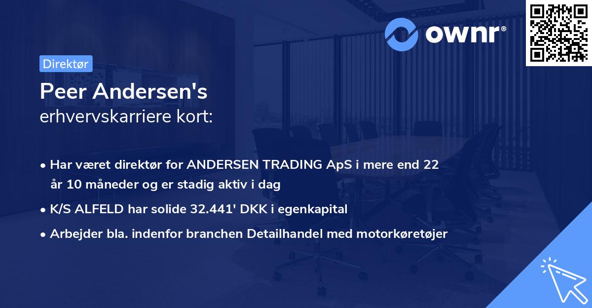 Peer Andersen's erhvervskarriere kort