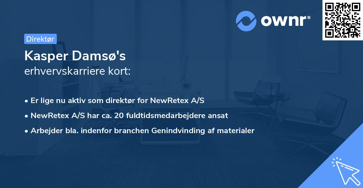 Kasper Damsø's erhvervskarriere kort