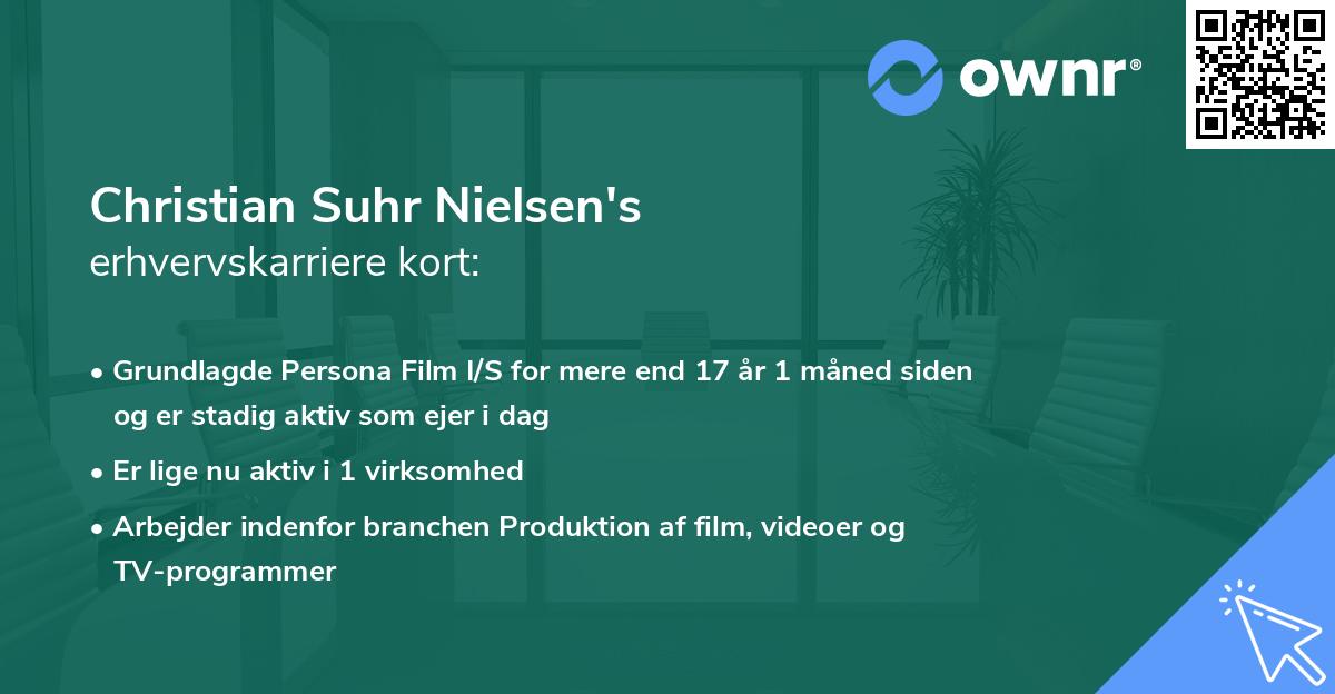 Christian Suhr Nielsen's erhvervskarriere kort