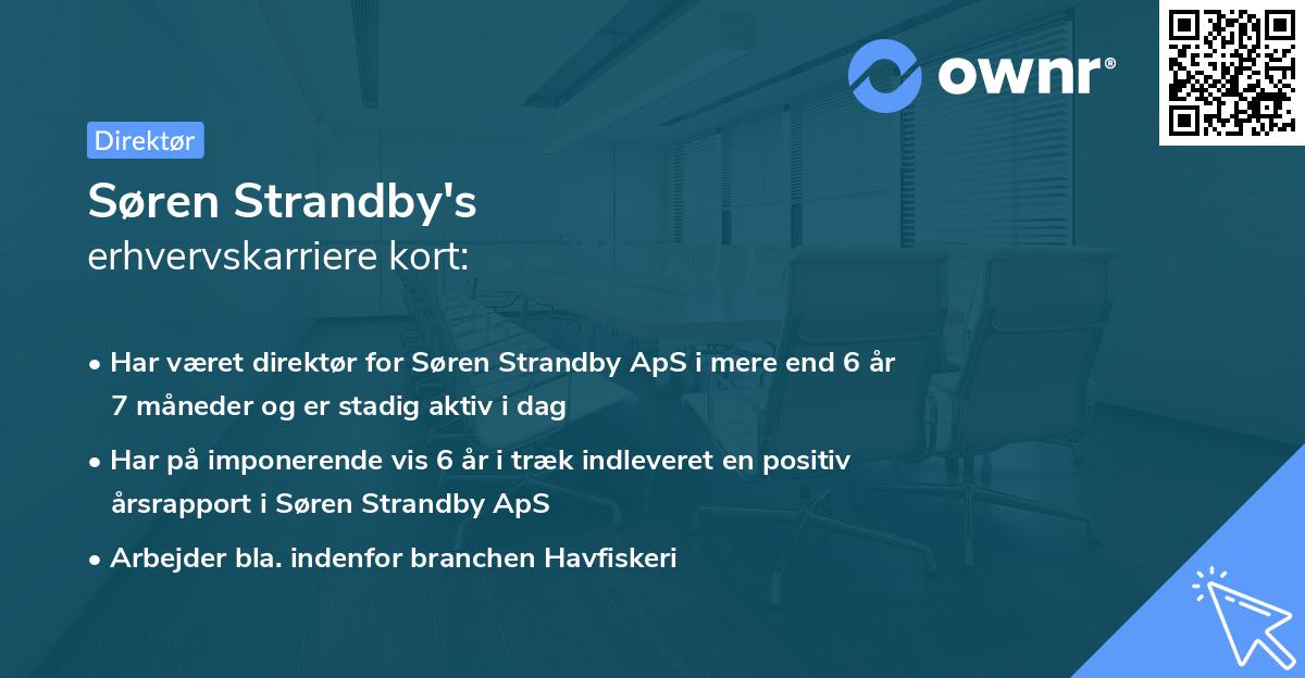 Søren Strandby's erhvervskarriere kort