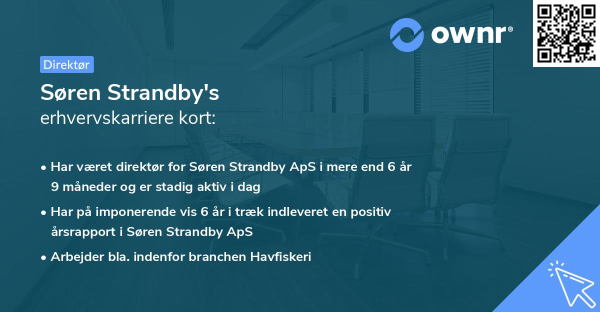 Søren Strandby's erhvervskarriere kort