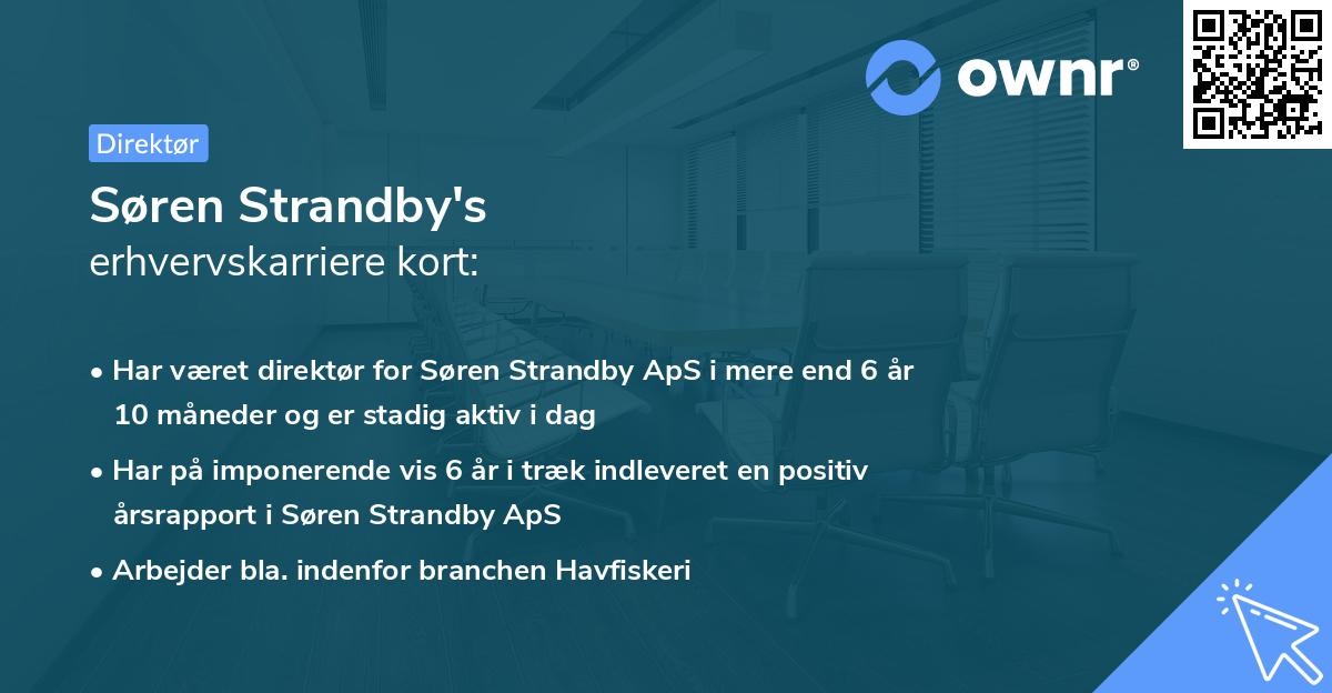 Søren Strandby's erhvervskarriere kort