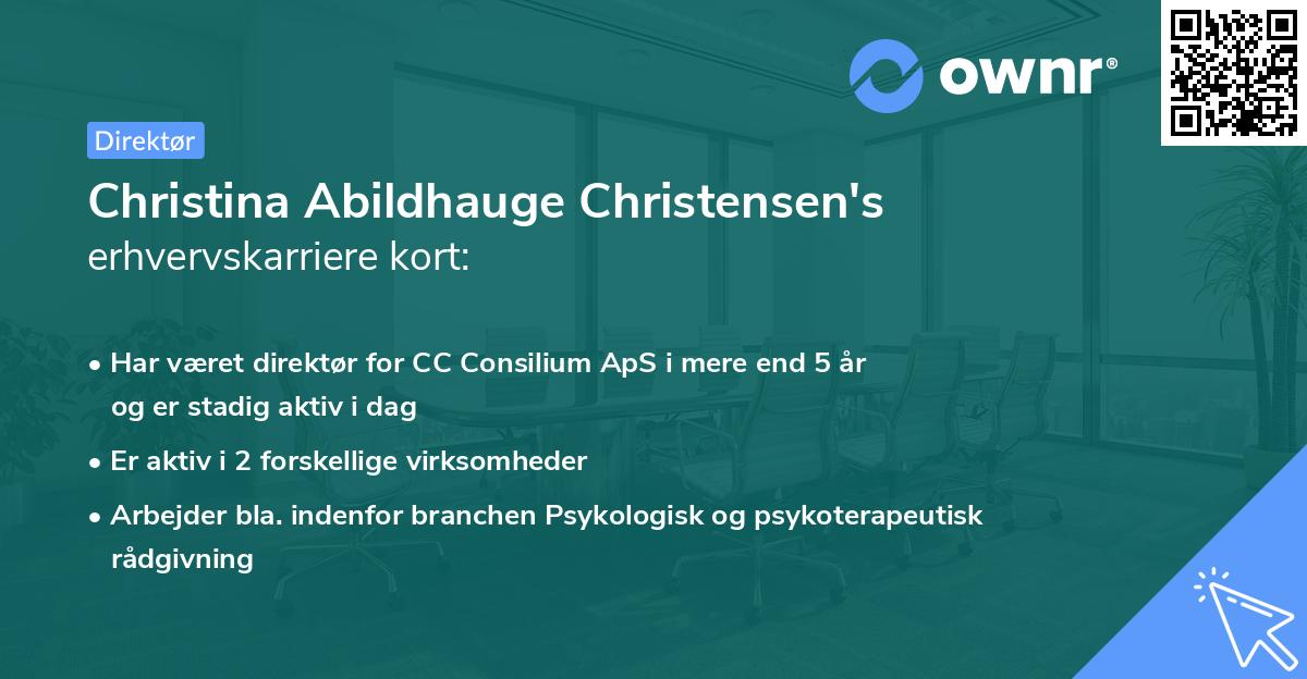 Christina Abildhauge Christensen's erhvervskarriere kort