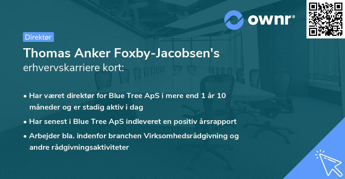 Thomas Anker Foxby-Jacobsen's erhvervskarriere kort