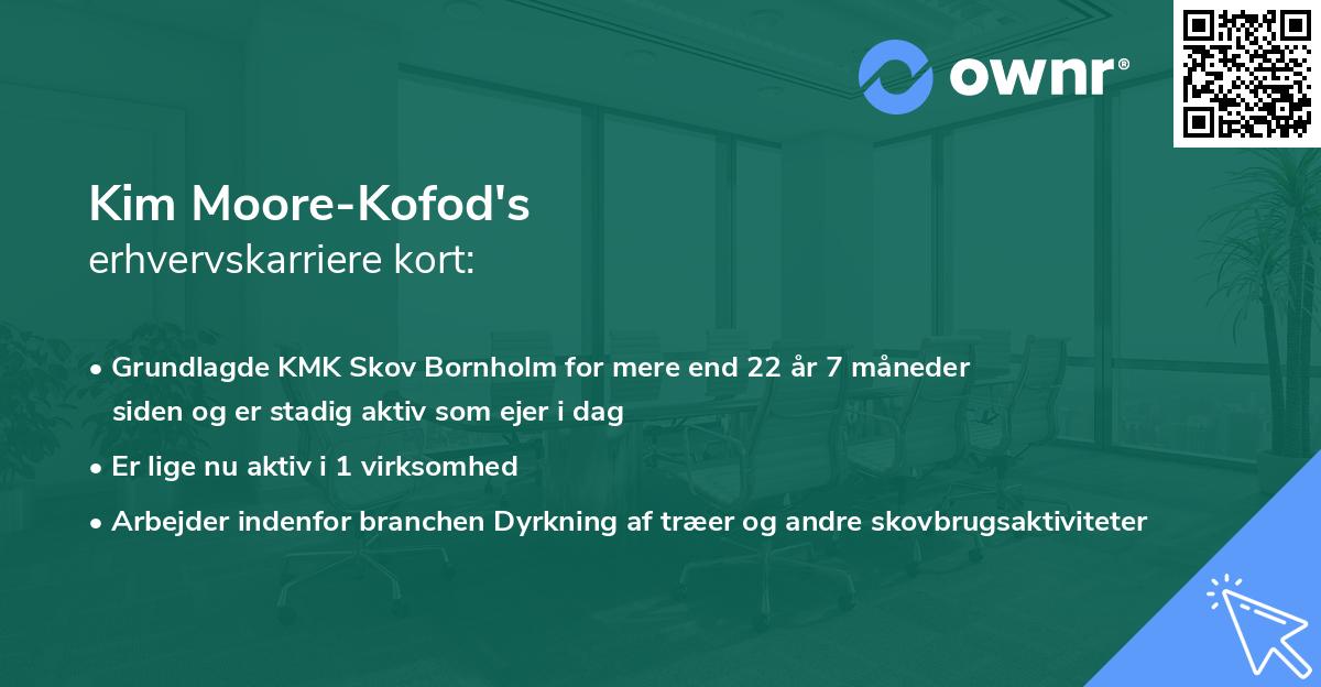 Kim Moore-Kofod's erhvervskarriere kort
